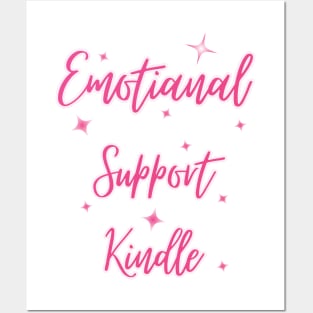 Emotional Support Kindle Pink - Sparkly Text Posters and Art